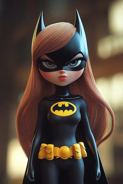 Photo karakter kartun 3d batgirl menarik