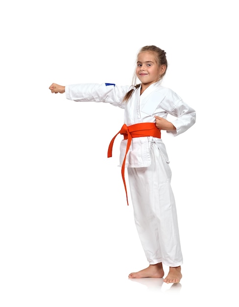 Karate girl training