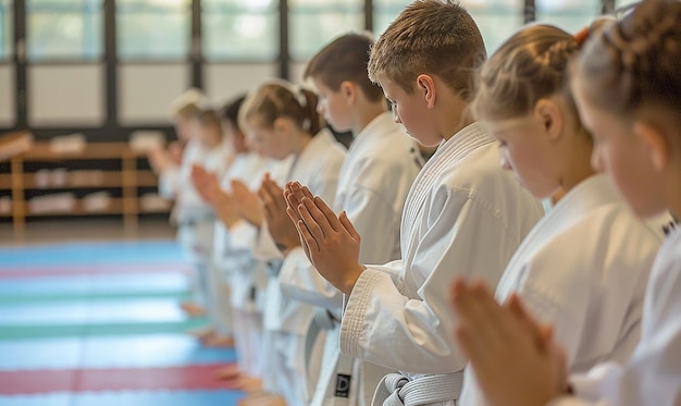 Karate Students Practicing Bunkai Demonstrations