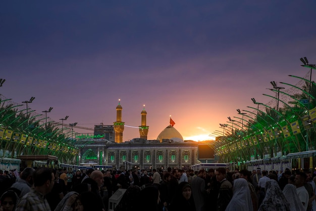 Photo karbala imam hossein hazrat abbas iraq arbaeen beynolharamayn moharram ashoora tasooa moon night