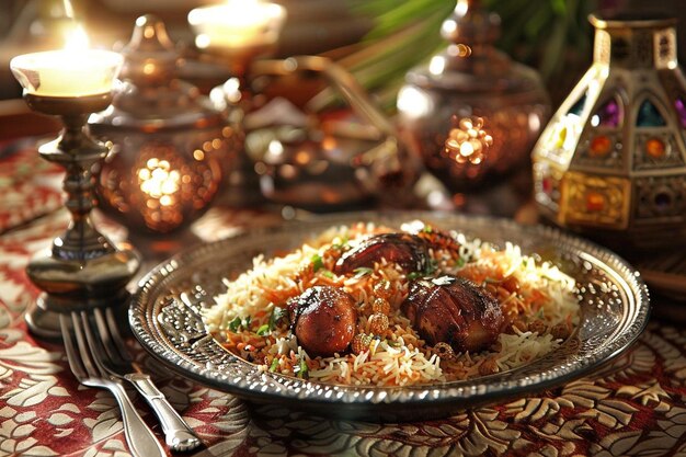 Kareem ramadan food with ornaments