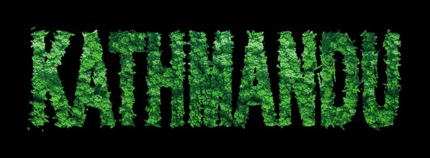 Kathmandu lettering Kathmandu Forest Ecology Concept