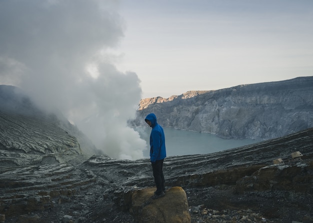 Kawah ijen at sunrise