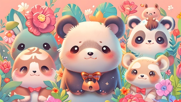 Kawaii Animals Cute and Charming Illustrations