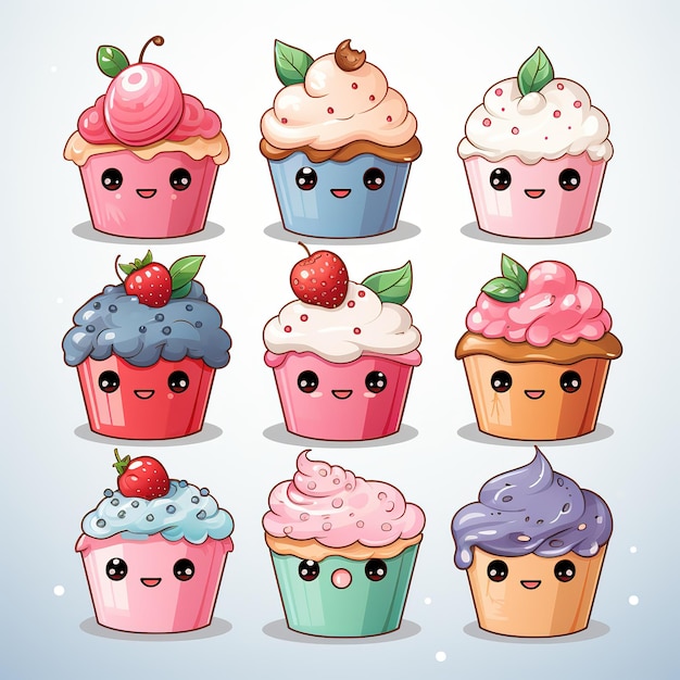 kawaii cute cupcake