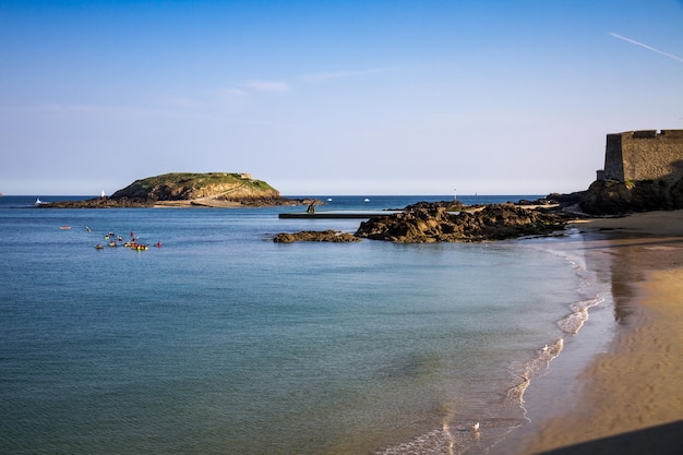 Kayak in the bay of SaintMalo Brittany France