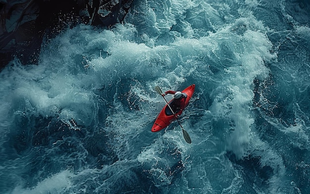 Kayaker Navigates Class V Rapids in Iceland