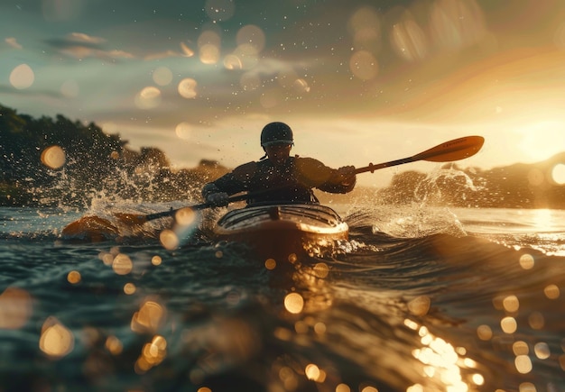 Kayaking at Sunset