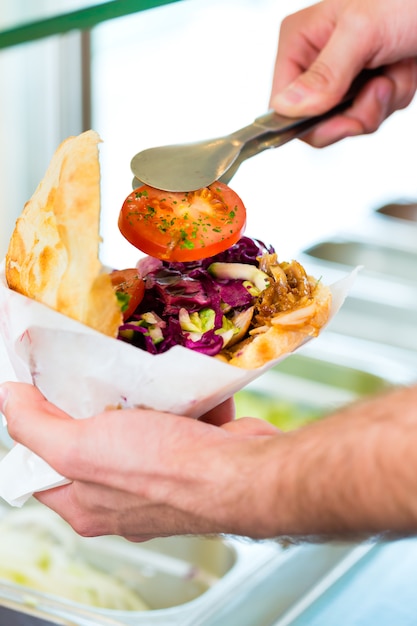 Kebab - hot Doner with fresh ingredients