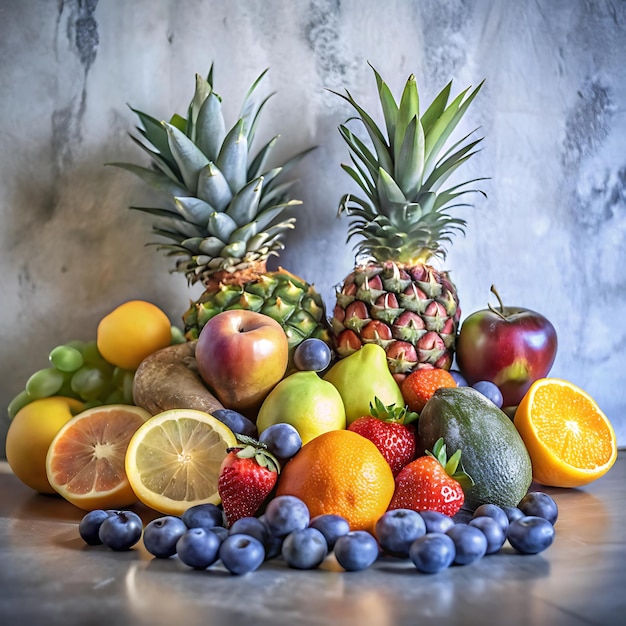 Photo keeping all kinds of fruits together is very beautiful to look at