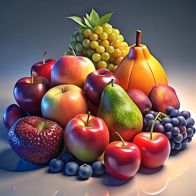 Photo keeping all kinds of fruits together is very beautiful to look at