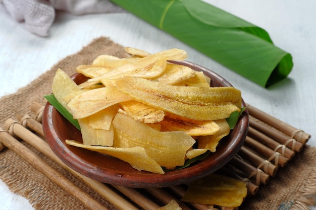 keripik  Pisang or Banana Chips, Indonesian traditional snack