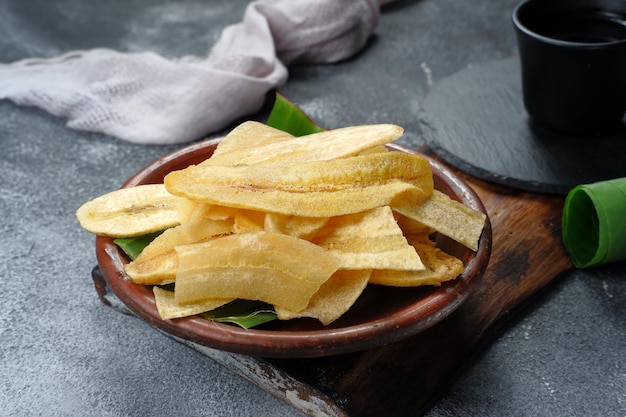 keripik  Pisang or Banana Chips, Indonesian traditional snack