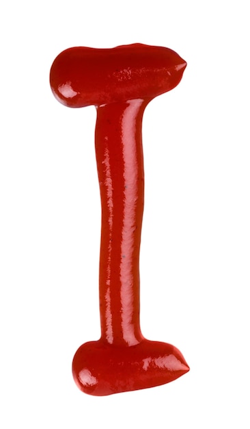 Ketchup I Letter Isolated