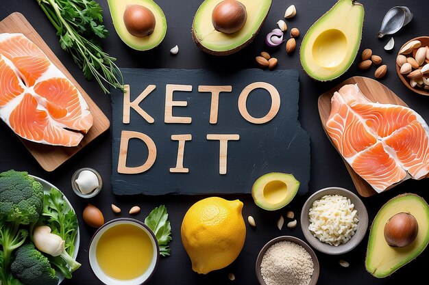 KETOGENIC DIET Low carbs hight fat products Generative Ai