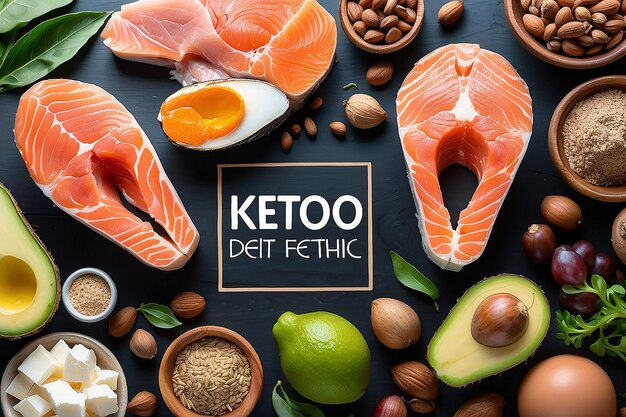 KETOGENIC DIET Low carbs hight fat products Generative Ai