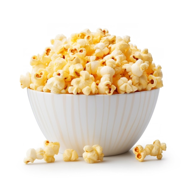 Kettle Corn flavored Popcorn isolated on white background