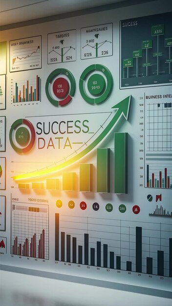 Key Performance Indicator KPI using BI metrics target success