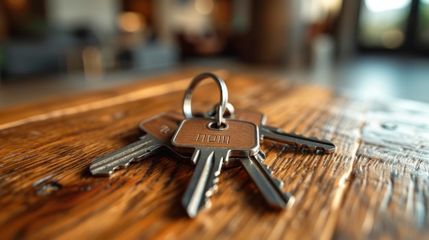 Keys on the table in new apartment