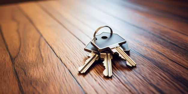 Keys on a Wooden Table