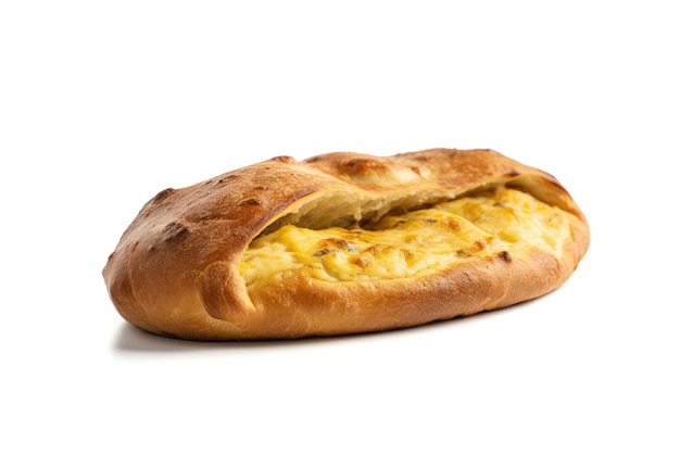 Khachapuri Bread Georgian Pie with Egg Baked Khachapuri Abstract Generative AI Illustration