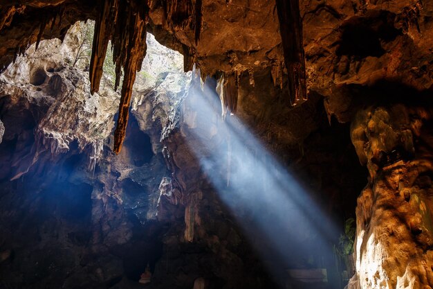 Khao Luang Cave one of the attractions of Thailand is beautiful