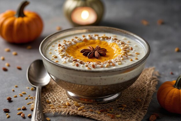 Photo kheer with a sprinkle of pumpkin spice