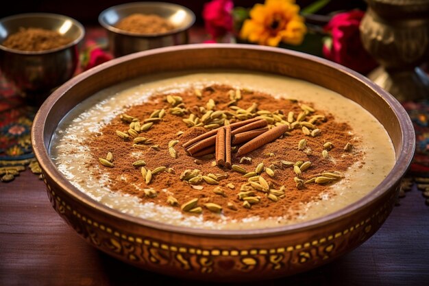 Photo kheer with toasted teff