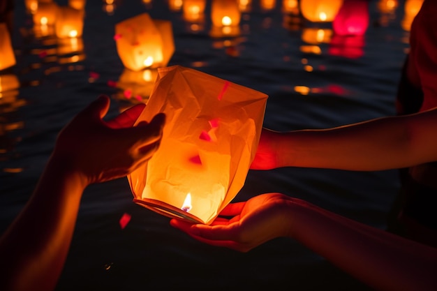 Khom Loy and Khom Fai Sky Lanterns in Thailand