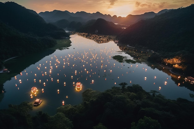 Khom Loy and Khom Fai Sky Lanterns