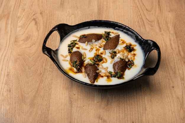 Kibbeh Bil laban With Vermicelli rice served in dish isolated on table top view of arabian food