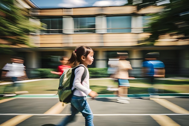 a kid back to school after holiday