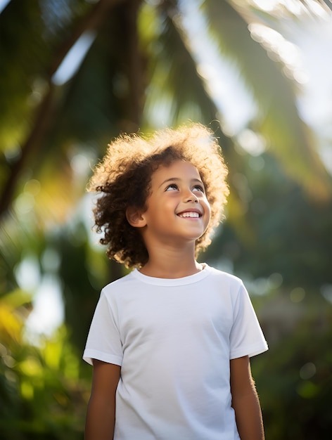 Kid children little boy portrait at a clean white background