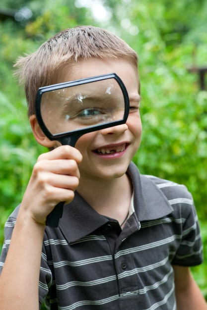 Kid with loupe