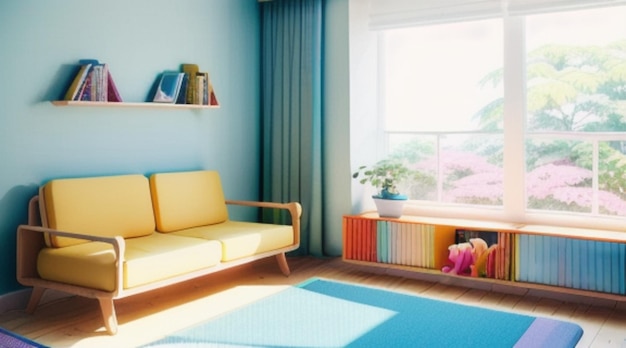 kids color happy room interior