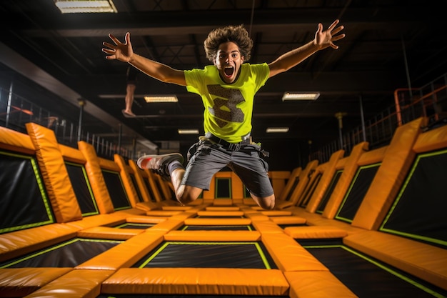 Kids Find Joy in the Trampoline Wonderland