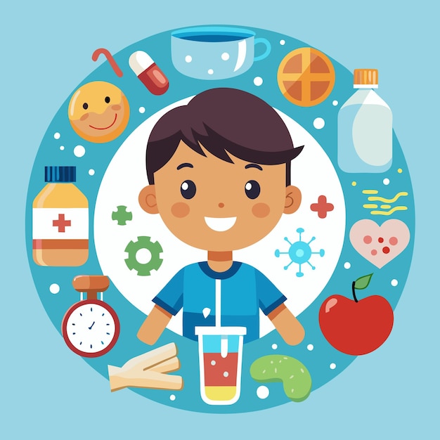 Photo kids health and hygiene concept emphasizing wellbeing and cleanliness