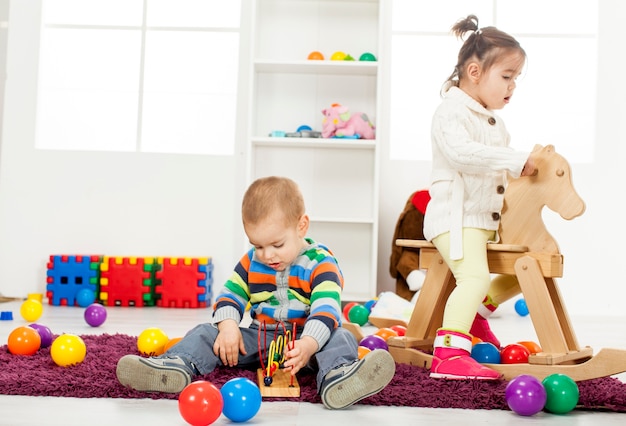 Kids playing in the room