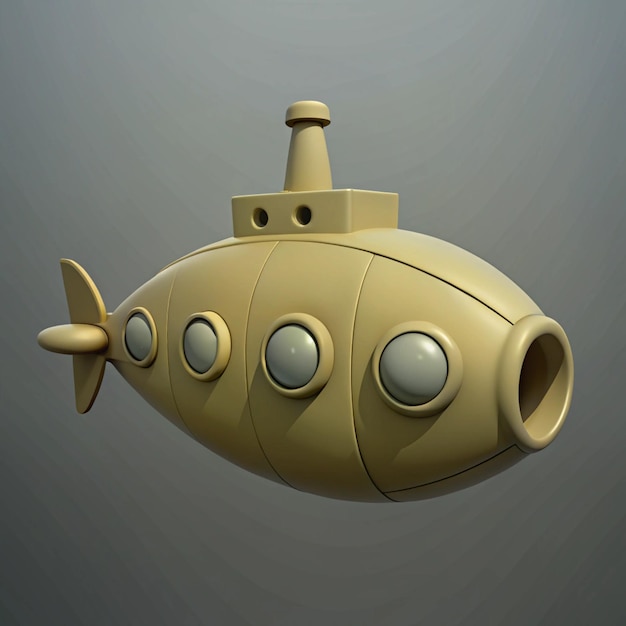 Photo kids toy submarine ai illustration design