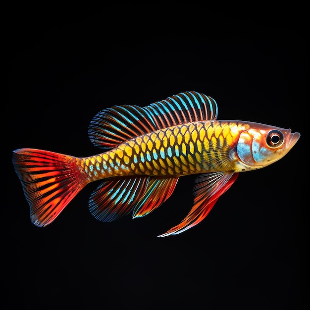 Killifish Isolated on Transparent Background