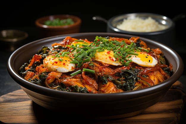 Photo kimchi with seaweed