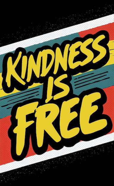 Photo kindness is free retro style t shirt design illustrations