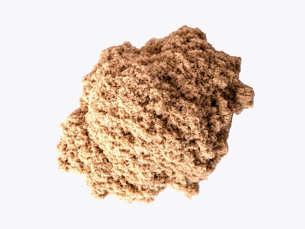 Kinetic sand isolated on white background