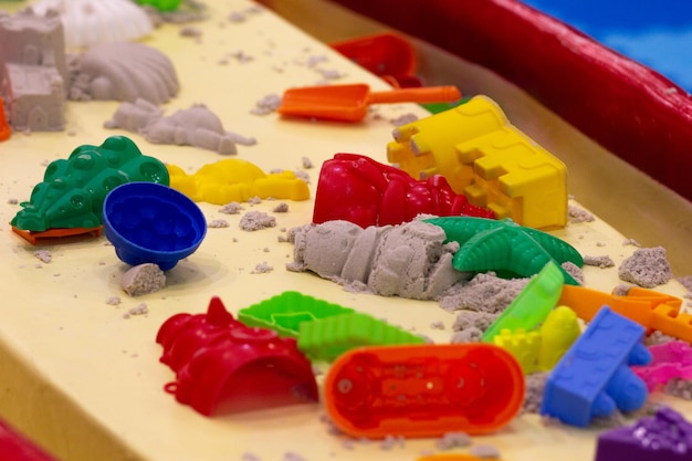 Kinetic sand on playground