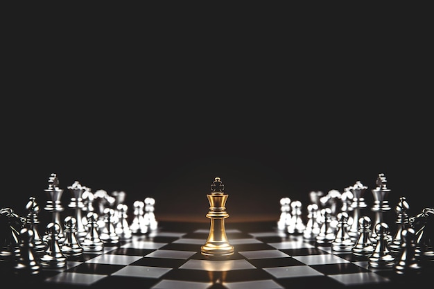 King chess stand on chessboard concepts of readership