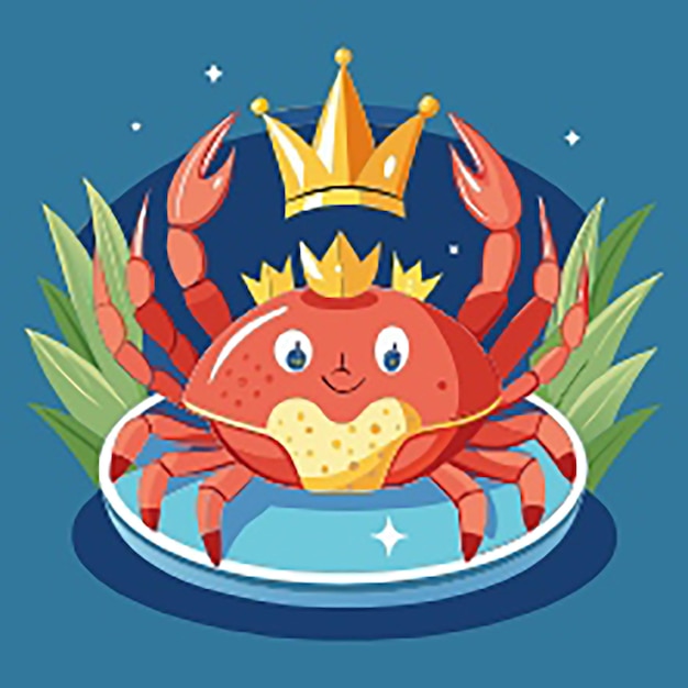 Photo king crab food vector illustration