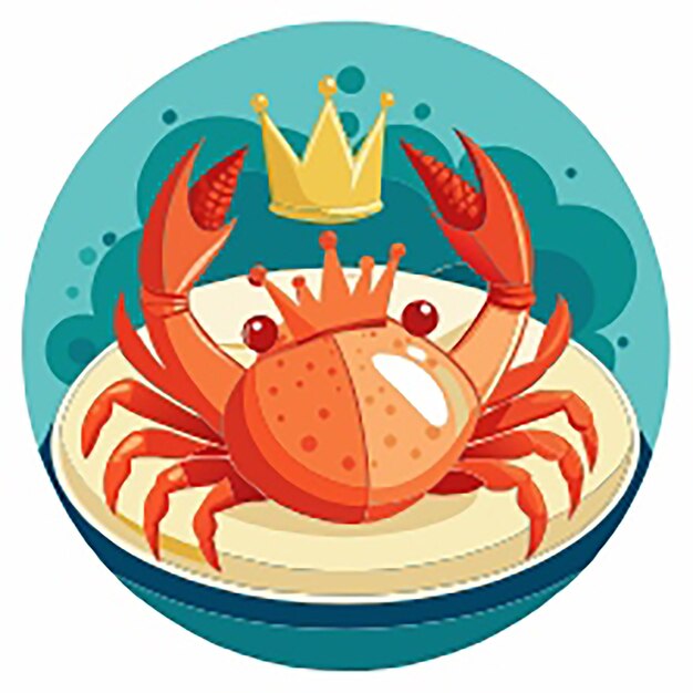 Photo king crab food vector illustration