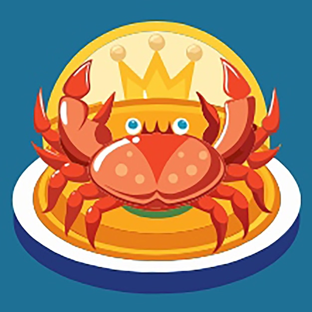 Photo king crab food vector illustration