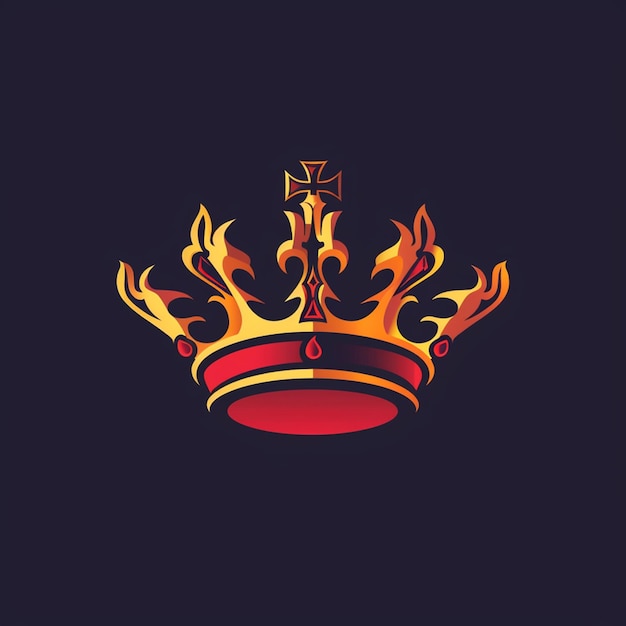 King crown vector logo isolated on background