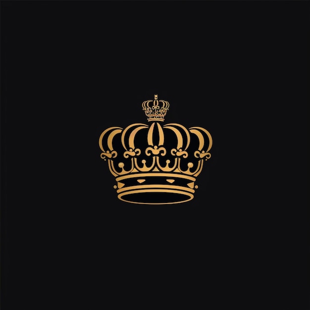 King crown vector logo isolated on background